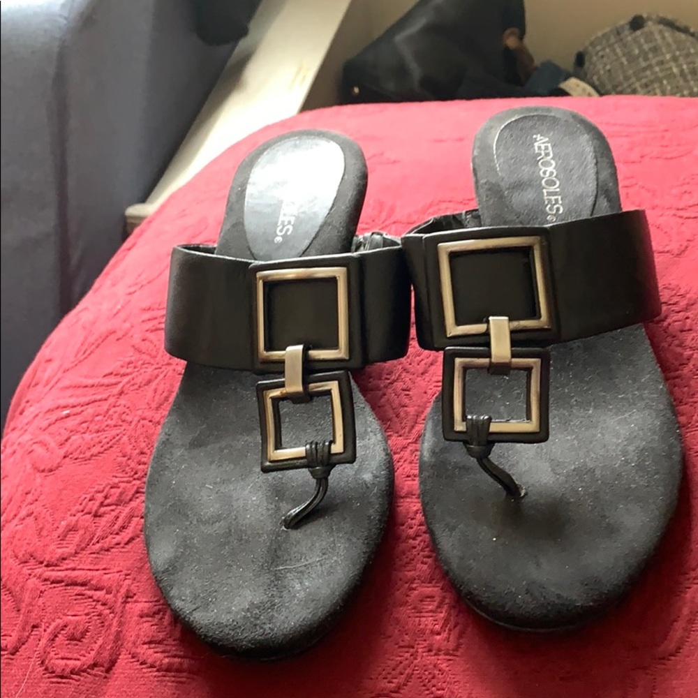 Aero soles sandal black